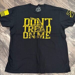 Grunt Style Black Tee with Yellow Graphic